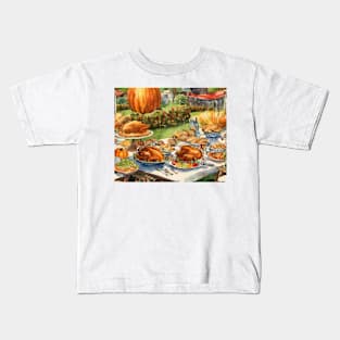 Holiday , Thanks Giving , Pumpkin , Turkey , Party Kids T-Shirt